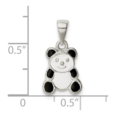 Sterling Silver Enamel Panda for Kids Pendant – view 5