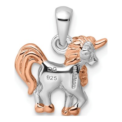 Sterling Silver 3D Unicorn Pendant – view 4