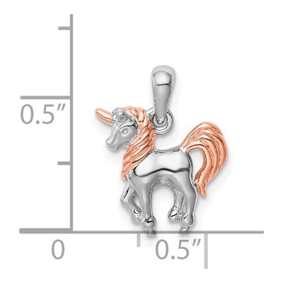 Sterling Silver 3D Unicorn Pendant – view 5
