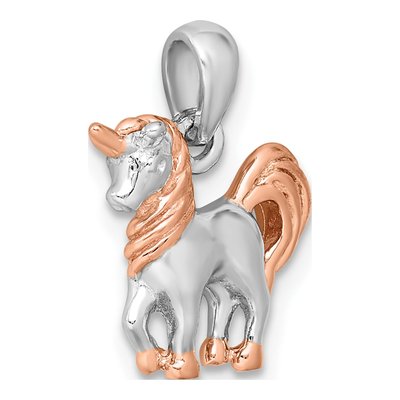Sterling Silver 3D Unicorn Pendant – view 6