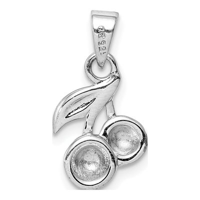 Sterling Silver Enameled Cherry for Girls Pendant – view 4