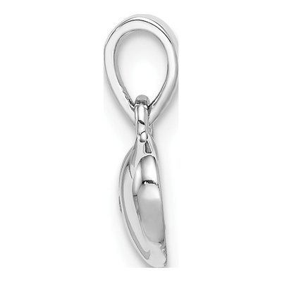 Sterling Silver CZ Girls' Heart Pendant – view 3