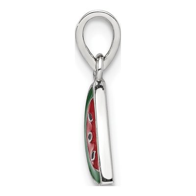 Sterling Silver Girls' Enamel Watermelon Pendant – view 3
