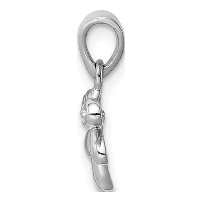 Sterling Silver CZ Girls' Dragonfly Pendant – view 3