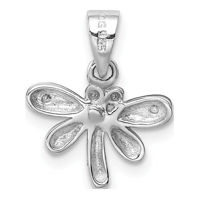 Sterling Silver CZ Girls' Dragonfly Pendant – view 4