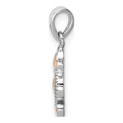 Sterling Silver Girls' Enamel Seahorse Pendant – view 3