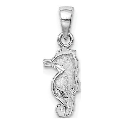 Sterling Silver Girls' Enamel Seahorse Pendant – view 4