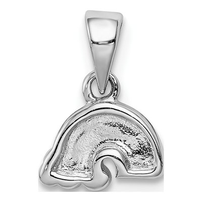 Sterling Silver Girls' Enameled Rainbow Pendant – view 4
