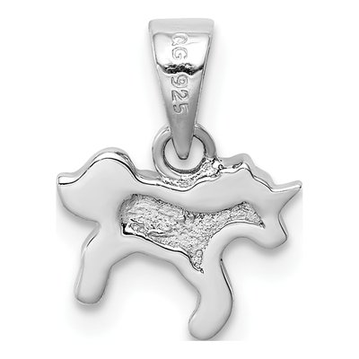 Sterling Silver Girls' Enamel Unicorn Pendant – view 4