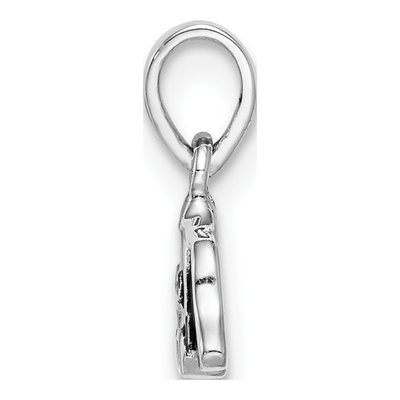 Sterling Silver Enameled Puppy for Kids Pendant – view 3