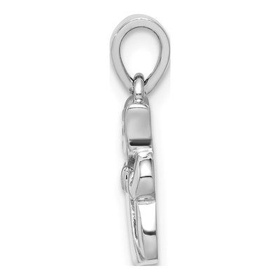 Sterling Silver Girl's Enamel Cat Pendant – view 3