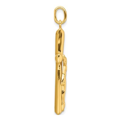 Gold-Plated Sterling Silver Crucifix Cross Pendant – view 3