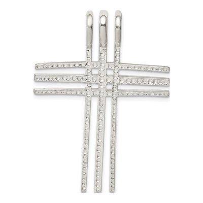Sterling Silver Cross Slide Pendant – view 4
