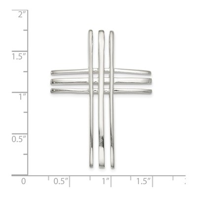 Sterling Silver Cross Slide Pendant – view 5