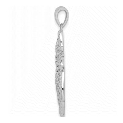 Sterling Silver Diamond-Cut Cross Pendant – view 2