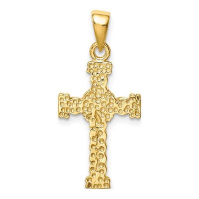Gold-Plated Sterling Silver Twisted Cross Pendant – view 4