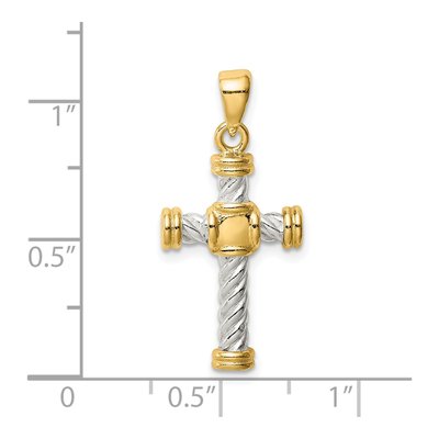 Gold-Plated Sterling Silver Twisted Cross Pendant – view 5