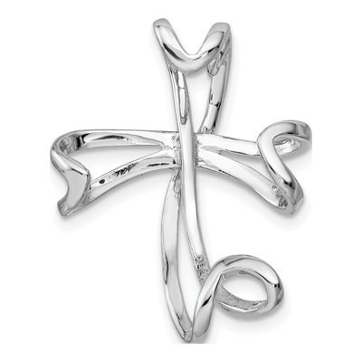 Sterling Silver Cross Slide Pendant – view 4