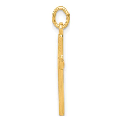 Gold-Plated Sterling Silver Diamond-Cut Cross Pendant – view 3