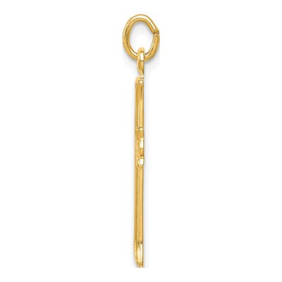 Gold-Plated Sterling Silver Diamond-Cut Cross Pendant – view 3