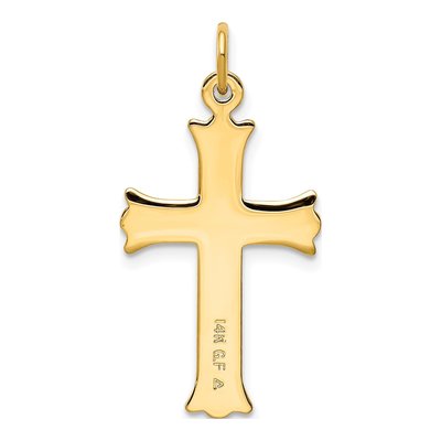 Gold-Plated Sterling Silver Diamond-Cut Cross Pendant – view 4