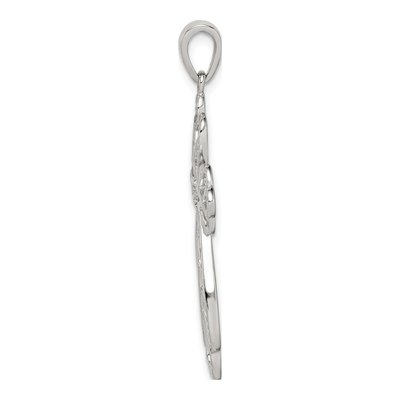 Sterling Silver Diamond Cross Pendant – view 3