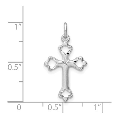 Sterling Silver Diamond-Cut Cross Pendant – view 5