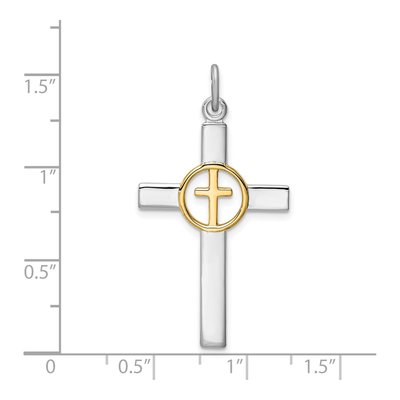 Gold-Plated Sterling Silver Cross Pendant – view 5