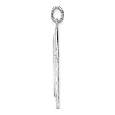 Sterling Silver Diamond-Cut Cross Pendant – view 3