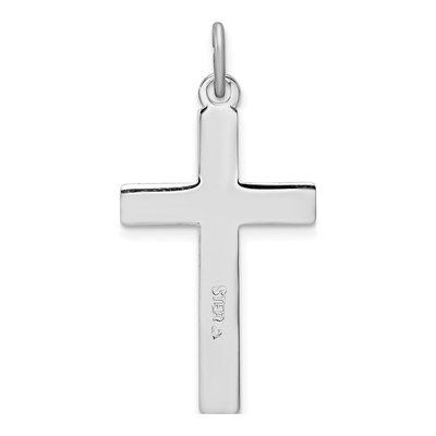 Sterling Silver Diamond-Cut Cross Pendant – view 4