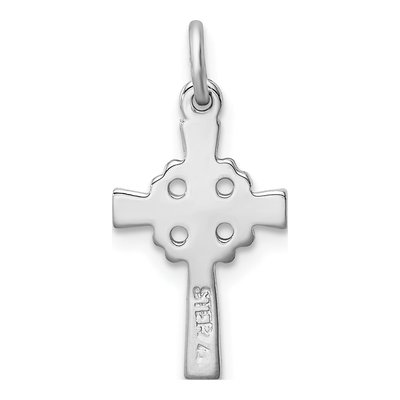 Sterling Silver Diamond-Cut Cross Pendant – view 4