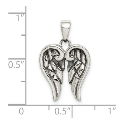 Sterling Silver Antiqued Wing Pendant – view 5