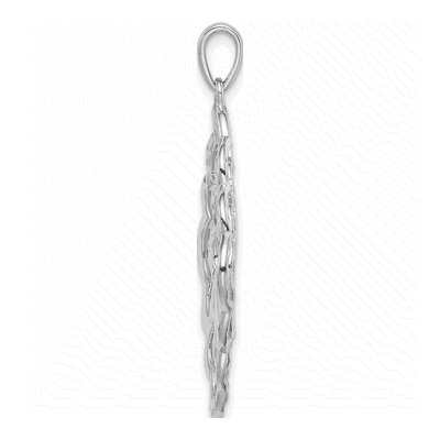 Sterling Silver Diamond-Cut Angel Pendant – view 3