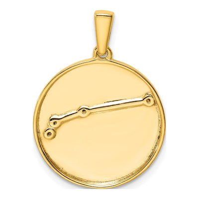 Gold-Plated Sterling Silver CZ Aries Zodiac Pendant – view 3