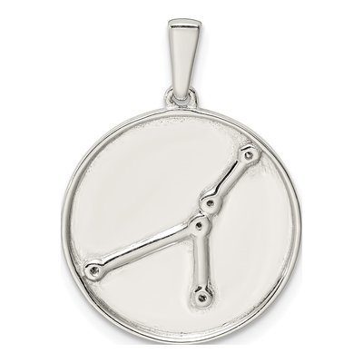 Sterling Silver CZ Cancer Zodiac Pendant – view 3