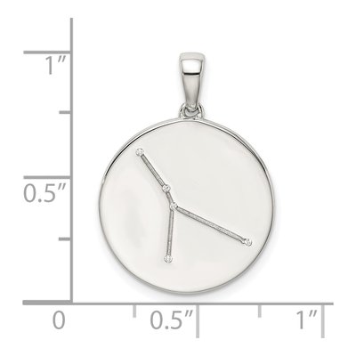 Sterling Silver CZ Cancer Zodiac Pendant – view 4