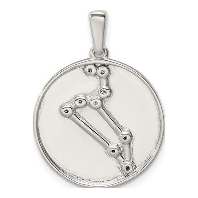 Sterling Silver CZ Leo Zodiac Pendant – view 3