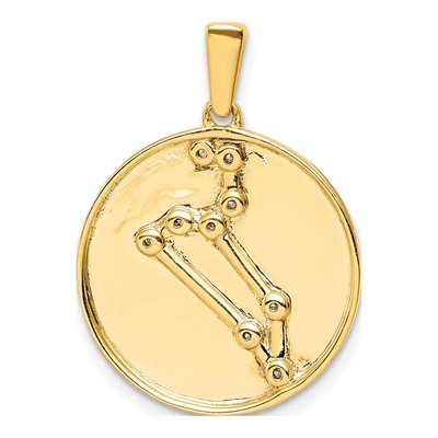 Gold-Plated Sterling Silver CZ Leo Zodiac Pendant – view 3