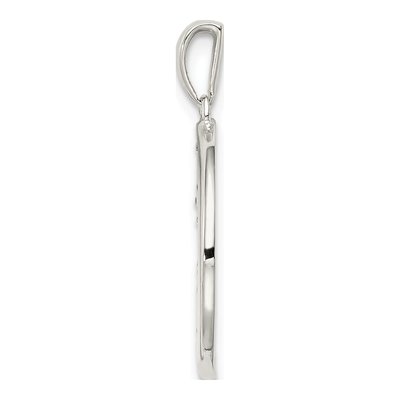 Sterling Silver CZ Virgo Zodiac Pendant – view 2
