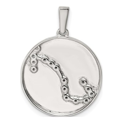 Sterling Silver CZ Scorpio Zodiac Pendant – view 3