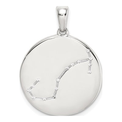 Sterling Silver CZ Scorpio Zodiac Pendant