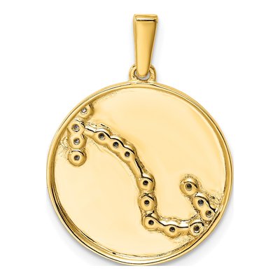 Gold-Plated Sterling Silver CZ Scorpio Zodiac Pendant – view 3