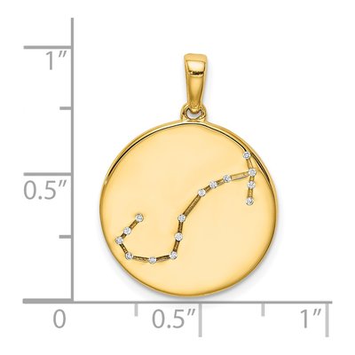 Gold-Plated Sterling Silver CZ Scorpio Zodiac Pendant – view 4