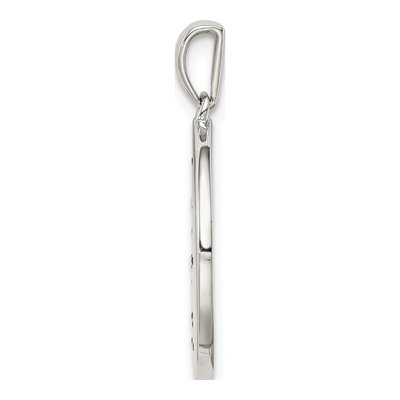 Sterling Silver CZ Aquarius Zodiac Pendant – view 2
