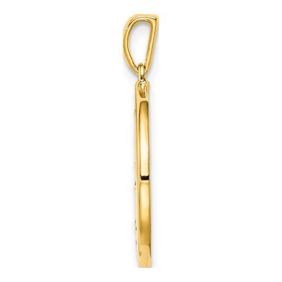 Gold-Plated Sterling Silver CZ Aquarius Zodiac Pendant – view 2
