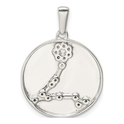 Sterling Silver CZ Pisces Zodiac Pendant – view 3