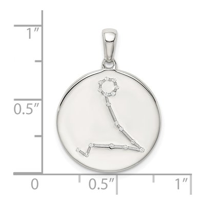 Sterling Silver CZ Pisces Zodiac Pendant – view 4
