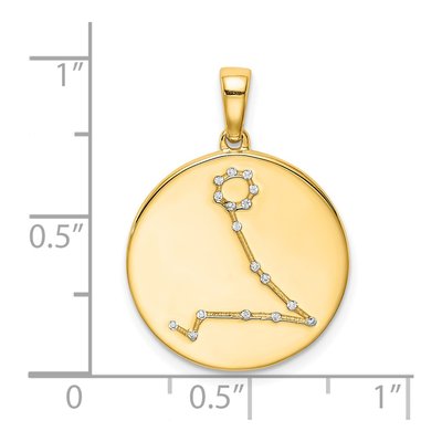 Gold-Plated Sterling Silver CZ Pisces Zodiac Pendant – view 4