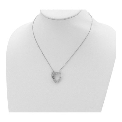 Sterling Silver CZ Heart Ash Holder Pendant Necklace – view 5