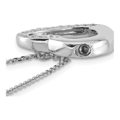 Sterling Silver CZ Heart Ash Holder Pendant Necklace – view 6